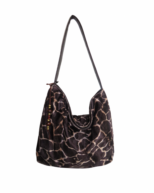 Giraffe Slouchy Bag - Deep Brown