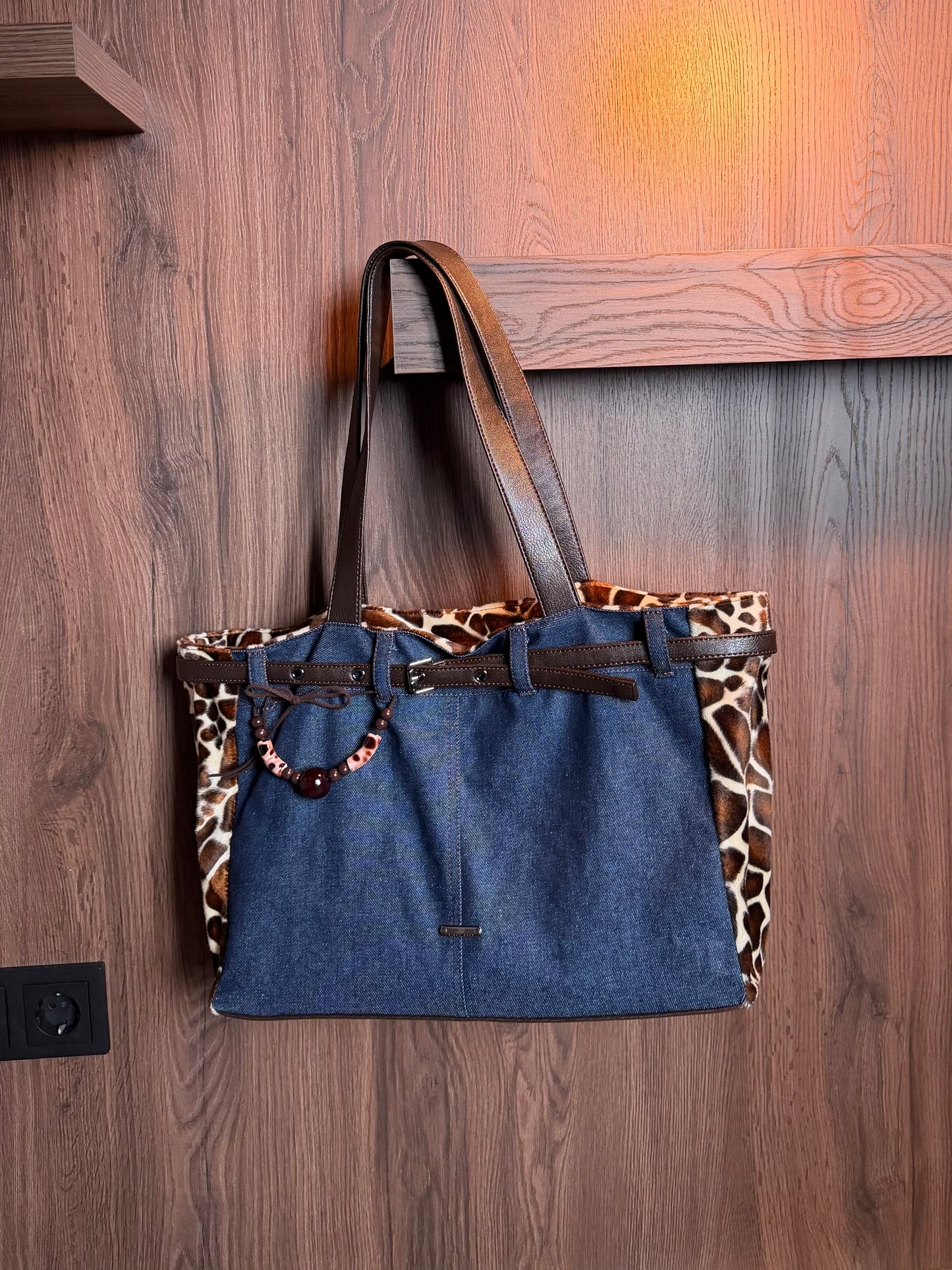Denim Giraffe Forever bag